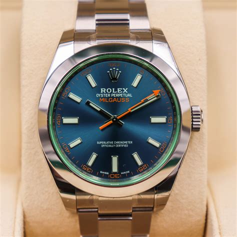 rolex milgauss z blue occasion|rolex milgauss z watch review.